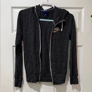 Nike Women’s Charcoal Grey Full-Zip Hoodie Jacket